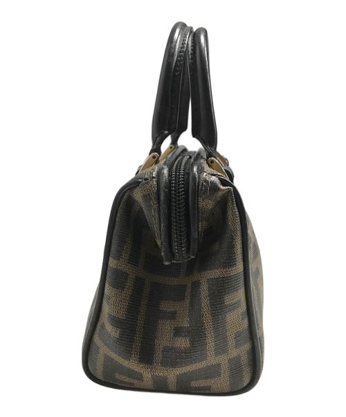 FENDI（フェンディ）FENDI (フェンディ) ズッカ柄ミニボストンバッグ ブラック×ブラウンの古着・服飾アイテム