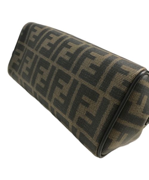 FENDI（フェンディ）FENDI (フェンディ) ズッカ柄ミニボストンバッグ ブラック×ブラウンの古着・服飾アイテム