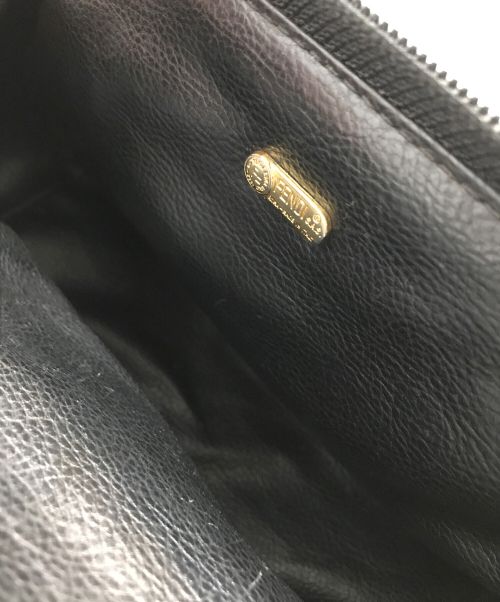 FENDI（フェンディ）FENDI (フェンディ) ズッカ柄ミニボストンバッグ ブラック×ブラウンの古着・服飾アイテム