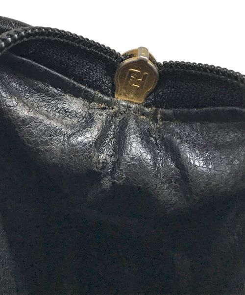 FENDI（フェンディ）FENDI (フェンディ) ズッカ柄ミニボストンバッグ ブラック×ブラウンの古着・服飾アイテム