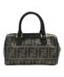 FENDI (フェンディ) ズッカ柄ミニボストンバッグ ブラック×ブラウン：34000円