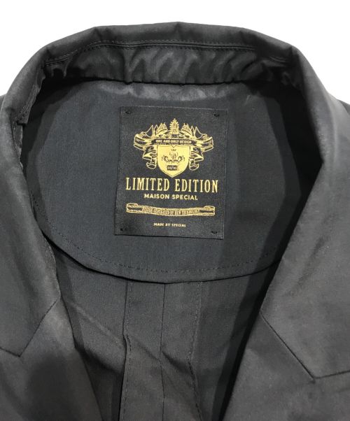MAISON SPECIAL（メゾンスペシャル）MAISON SPECIAL (メゾンスペシャル) Dress-Over Peaked Lapel Semi-Double Tailored Jacket ブラック サイズ:1の古着・服飾アイテム