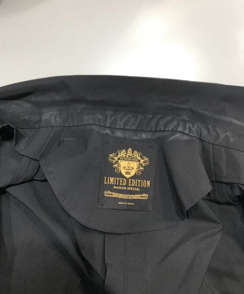 MAISON SPECIAL（メゾンスペシャル）MAISON SPECIAL (メゾンスペシャル) Dress-Over Peaked Lapel Semi-Double Tailored Jacket ブラック サイズ:1の古着・服飾アイテム