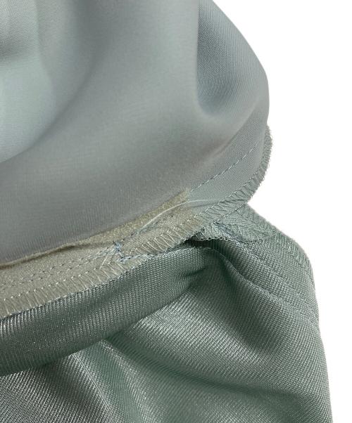 FOXEY BOUTIQUE（フォクシー ブティック）FOXEY BOUTIQUE (フォクシー ブティック) ノースリーブモックネック切替ワンピース グリーン サイズ:Mの古着・服飾アイテム