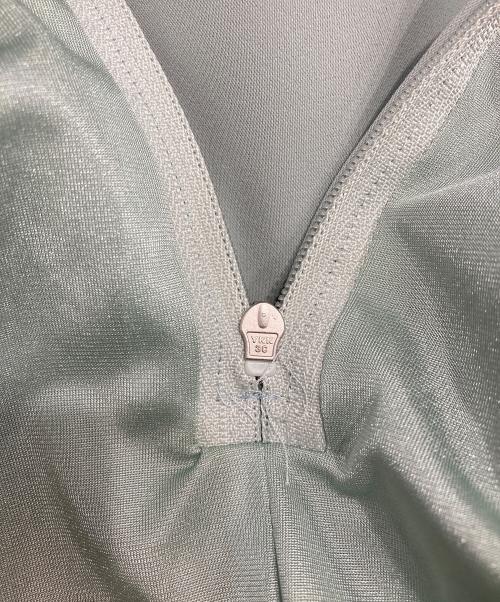 FOXEY BOUTIQUE（フォクシー ブティック）FOXEY BOUTIQUE (フォクシー ブティック) ノースリーブモックネック切替ワンピース グリーン サイズ:Mの古着・服飾アイテム