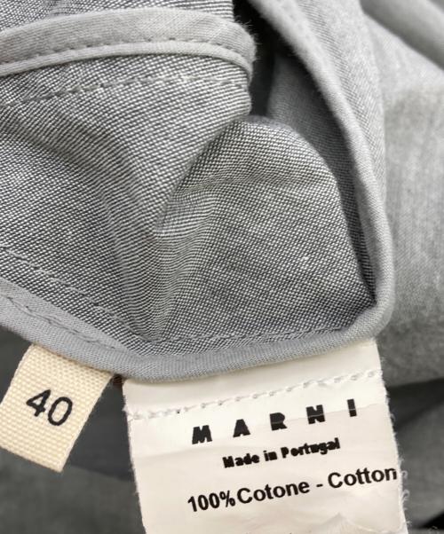 MARNI（マルニ）MARNI (マルニ) ノーカラーシャツジャケット グレー サイズ:40の古着・服飾アイテム