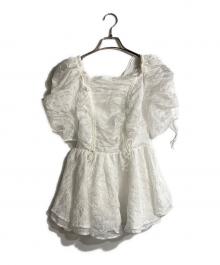 Snidel（スナイデル）の古着「シアーシャーリングブラウス」｜ホワイト