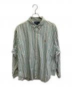 RALPH LAURENラルフローレン）の古着「BLAIRE/ストライプシャツ」｜グリーン