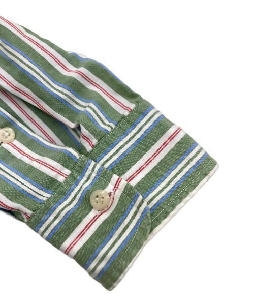 RALPH LAUREN（ラルフローレン）RALPH LAUREN (ラルフローレン) BLAIRE/ストライプシャツ グリーン サイズ:XXLの古着・服飾アイテム