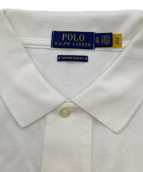 POLO RALPH LAUREN（ポロ・ラルフローレン）POLO RALPH LAUREN (ポロ・ラルフローレン) CUSTOM SLIM FITポロシャツ ホワイト サイズ:XLの古着・服飾アイテム