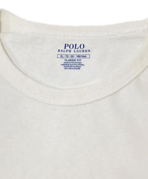 POLO RALPH LAUREN（ポロ・ラルフローレン）POLO RALPH LAUREN (ポロ・ラルフローレン) クルーネックTシャツ アイボリー サイズ:XLの古着・服飾アイテム