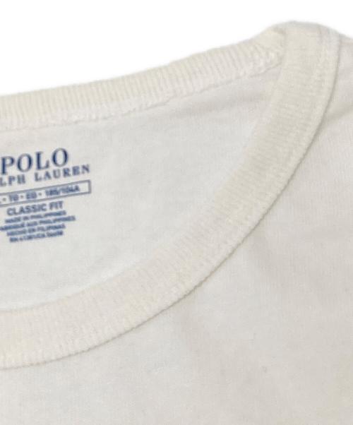 POLO RALPH LAUREN（ポロ・ラルフローレン）POLO RALPH LAUREN (ポロ・ラルフローレン) クルーネックTシャツ アイボリー サイズ:XLの古着・服飾アイテム