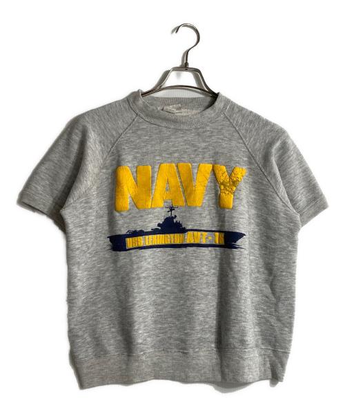 BASSETT WALKER（バセットウォーカー）BASSETT WALKER (バセットウォーカー) 70's NAVY半袖 スウェット グレー サイズ:XLの古着・服飾アイテム