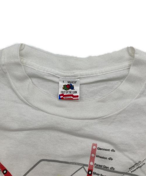FRUIT OF THE LOOM（フルーツオブザルーム）FRUIT OF THE LOOM (フルーツオブザルーム) 90's プリントTシャツ ホワイト サイズ:Lの古着・服飾アイテム