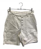 Ballsy.Brothersボールジーブラザーズ）の古着「Denim baggy gurkha baker jorts」｜アイボリー