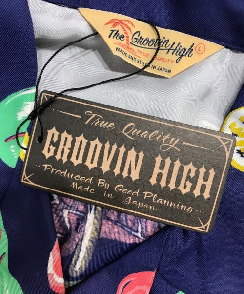 THE GROOVIN HIGH（ザ グルービン ハイ）The Groovin High (ザ グルービン ハイ) 1950s L/S Shirt Leaf ネイビー×グリーン サイズ:L 未使用品の古着・服飾アイテム