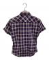 Vivienne Westwood man (ヴィヴィアン ウェストウッド マン) チェックシャツ パープル×ホワイト サイズ:44：4000円