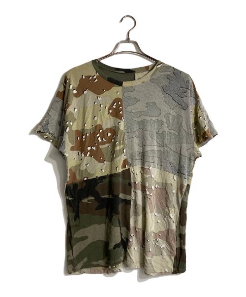 MM6 Maison Margiela（エムエムシックスメゾンマルジェラ）MM6 Maison Margiela (エムエムシックス メゾンマルジェラ) カモフラパターンカットソー オリーブ サイズ:Sの古着・服飾アイテム