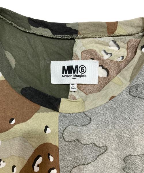 MM6 Maison Margiela（エムエムシックスメゾンマルジェラ）MM6 Maison Margiela (エムエムシックス メゾンマルジェラ) カモフラパターンカットソー オリーブ サイズ:Sの古着・服飾アイテム