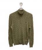 POLO RALPH LAURENポロ・ラルフローレン）の古着「ハーフジップニット」｜オリーブ
