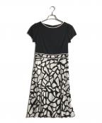 LEONARDレオナール）の古着「総柄ブラウスワンピース」｜ブラック