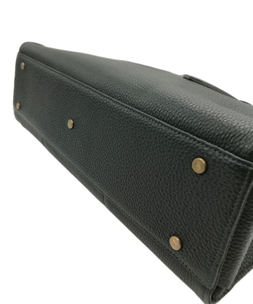 ETiAM（エティアム）ETIAM (エティアム) スクエアブリーフケース/ハンドバッグ ダークグリーンの古着・服飾アイテム