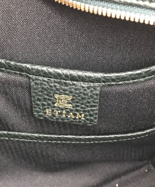 ETiAM（エティアム）ETIAM (エティアム) スクエアブリーフケース/ハンドバッグ ダークグリーンの古着・服飾アイテム