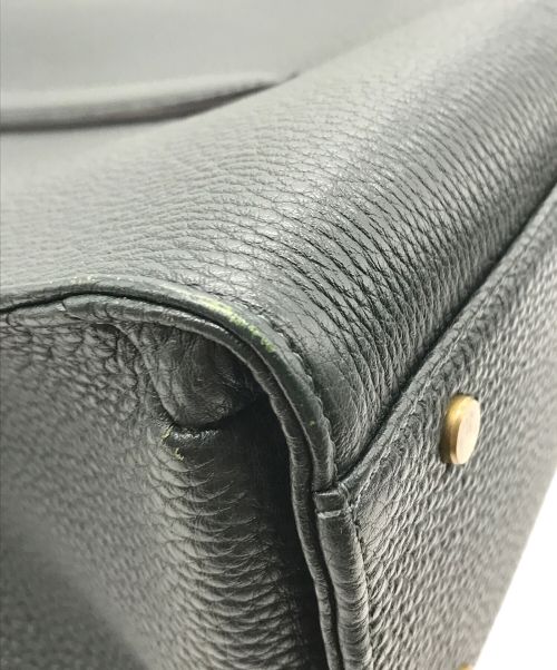 ETiAM（エティアム）ETIAM (エティアム) スクエアブリーフケース/ハンドバッグ ダークグリーンの古着・服飾アイテム