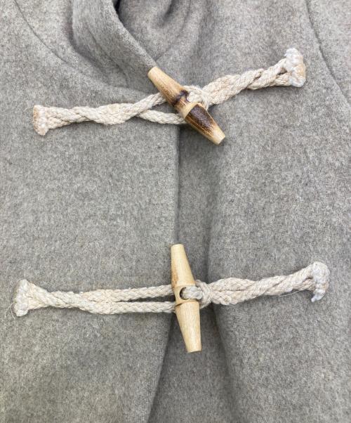 mizuiro-ind（ミズイロインド）mizuiro-ind (ミズイロインド) Aラインフード付きコート グレージュ サイズ:不明の古着・服飾アイテム