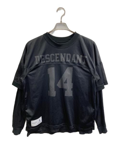 DESCENDANT（ディセンダント）DESCENDANT (ディセンダント) 17AW SUBURBIA LAYERED/フットボールTシャツ ブラック サイズ:Sの古着・服飾アイテム