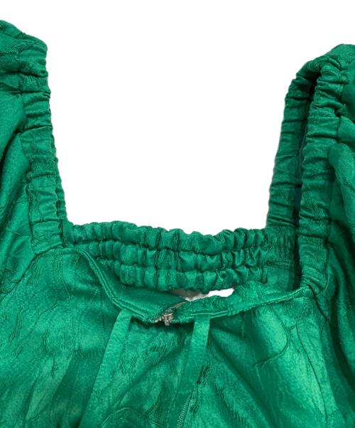 furfur（ファーファー）furfur (ファーファー) パフスリーブデザインミニワンピース グリーン サイズ:ONE SIZEの古着・服飾アイテム