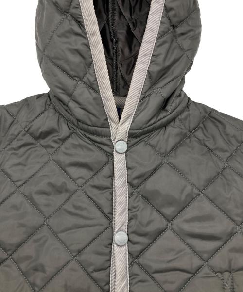 LAVENHAM（ラベンハム）LAVENHAM (ラベンハム) フード付きキルティングジャケット グレー サイズ:38の古着・服飾アイテム