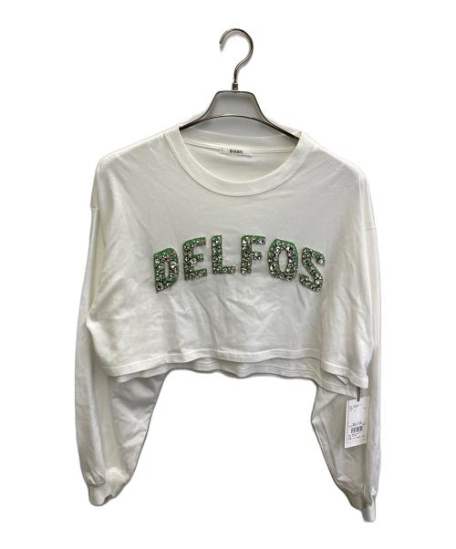 Snidel（スナイデル）Snidel (スナイデル) ロゴクロップドロンT ホワイト サイズ:FReeの古着・服飾アイテム