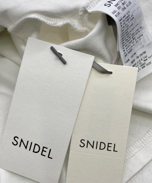 Snidel（スナイデル）Snidel (スナイデル) ロゴクロップドロンT ホワイト サイズ:FReeの古着・服飾アイテム
