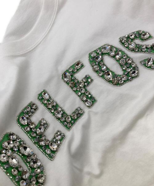 Snidel（スナイデル）Snidel (スナイデル) ロゴクロップドロンT ホワイト サイズ:FReeの古着・服飾アイテム