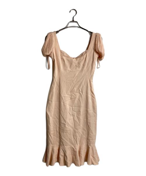 ALEXANDER McQUEEN（アレキサンダーマックイーン）ALEXANDER McQUEEN (アレキサンダーマックイーン) シルクワンピース ピンク サイズ:40の古着・服飾アイテム