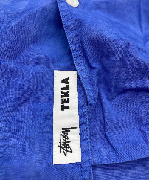 stussy（ステューシー）stussy (ステューシー) TEKLA (テクラ) POPLIN パジャマ シャツ ブルー サイズ:Lの古着・服飾アイテム