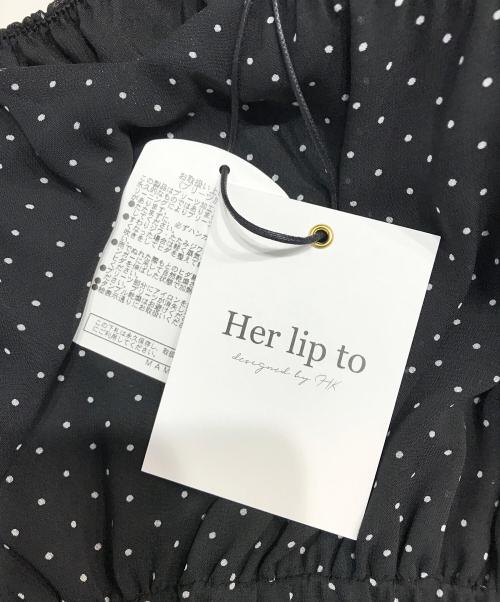 HER LIP TO（ハーリップトゥ）Her lip to (ハーリップトゥ) Majolica Pleated Chiffon Long Dress ブラック サイズ:S 未使用品の古着・服飾アイテム