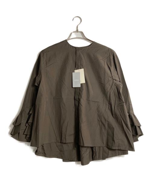 IENA（イエナ）IENA (イエナ) フリルスリーブシャツ ブラウン サイズ:FREEの古着・服飾アイテム