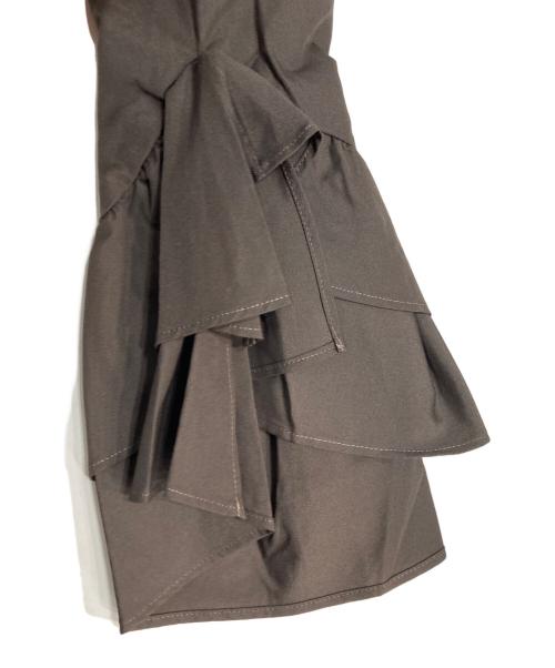 IENA（イエナ）IENA (イエナ) フリルスリーブシャツ ブラウン サイズ:FREEの古着・服飾アイテム