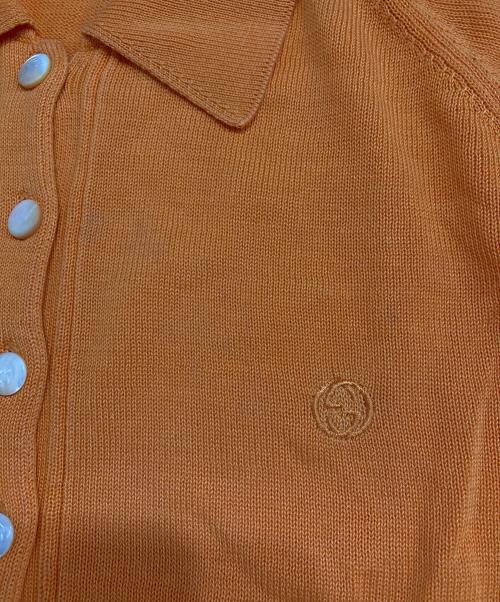 GUCCI（グッチ）GUCCI (グッチ) ニットポロシャツ オレンジ サイズ:Mの古着・服飾アイテム