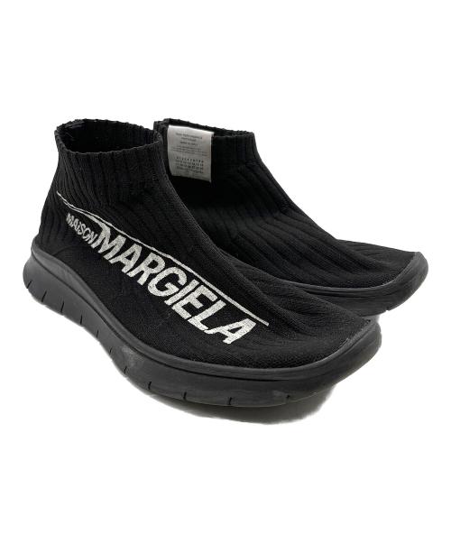 Maison Margiela（メゾンマルジェラ）Maison Margiela (メゾンマルジェラ) ロゴソックスシューズ ブラック サイズ:41の古着・服飾アイテム