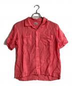 TENDERLOINテンダーロイン）の古着「T-RAYON SHT C S/S/+オープンカラーシャツ」｜ピンク