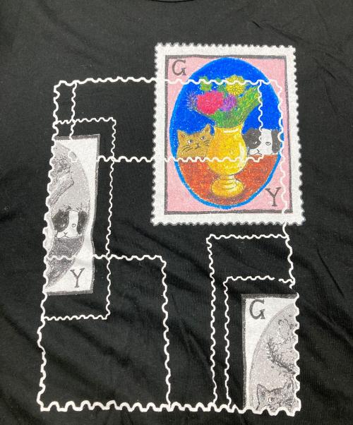 GROUND Y（グラウンドワイ）GROUND Y (グラウンドワイ) プリントTシャツ ブラック サイズ:3の古着・服飾アイテム