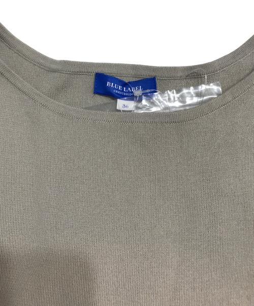 BLUE LABEL CRESTBRIDGE（ブルーレーベルクレストブリッジ）BLUE LABEL CRESTBRIDGE (ブルーレーベルクレストブリッジ) 共布ベルトつきドッキングワンピース カーキ サイズ:Sの古着・服飾アイテム