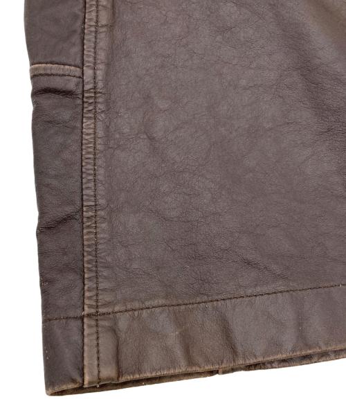 KENZO JEANS（ケンゾージーンズ）KENZO JEANS (ケンゾージーンズ) レザースカート ブラウン サイズ:40の古着・服飾アイテム