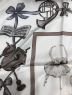 中古・古着 HERMES (エルメス) カレ90/シルクスカーフ オフホワイト/アイボリー：46000円