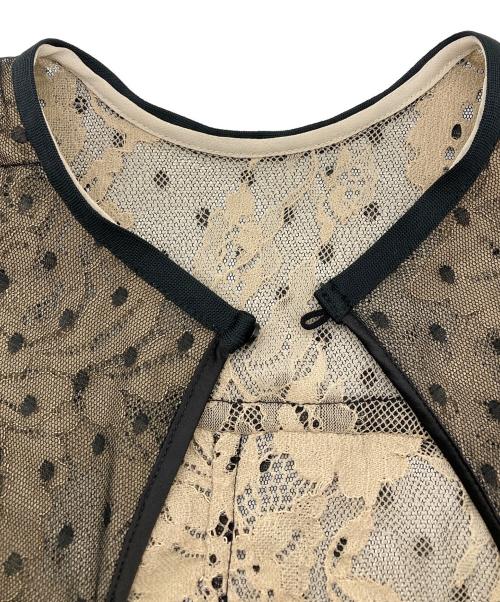 FRAY ID（フレイ アイディー）FRAY ID (フレイ アイディー) ドットチュールドレス ワンピース ブラック サイズ:Lの古着・服飾アイテム