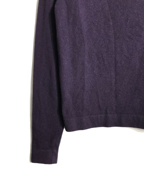 HERMES（エルメス）HERMES (エルメス) セリエボタンアンサンブルカシミヤカーディガン パープル サイズ:Ｍの古着・服飾アイテム