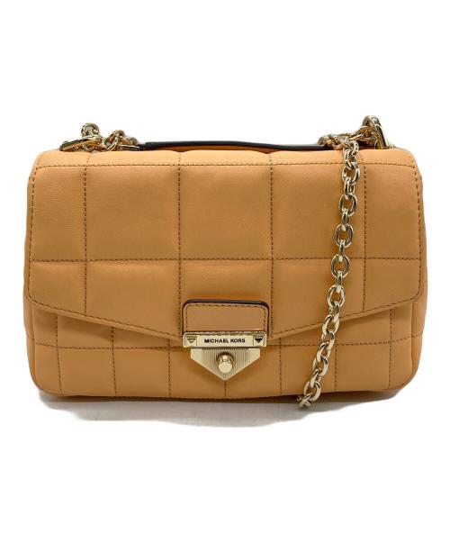 MICHAEL KORS（マイケル・コース）MICHAEL KORS (マイケルコース) SOHO チェーンショルダーバッグ ベージュの古着・服飾アイテム